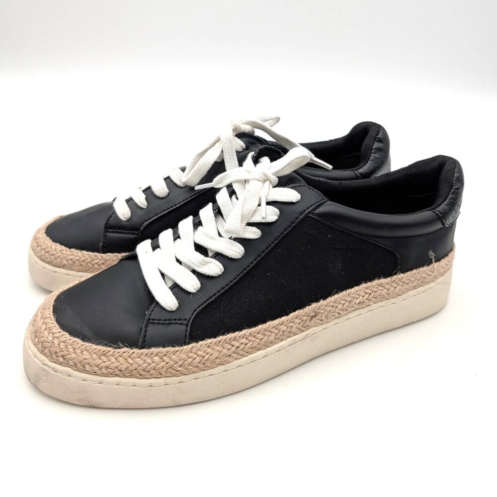 Nordstrom Rack Veruca Lace-Up Sneaker Shoes Women's Black Size US7.5M EU37.5